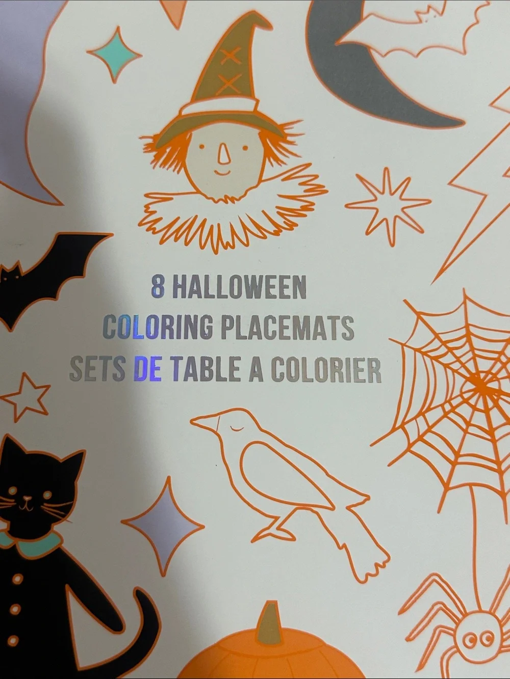 Meri Meri Halloween coloring placemats set of 8